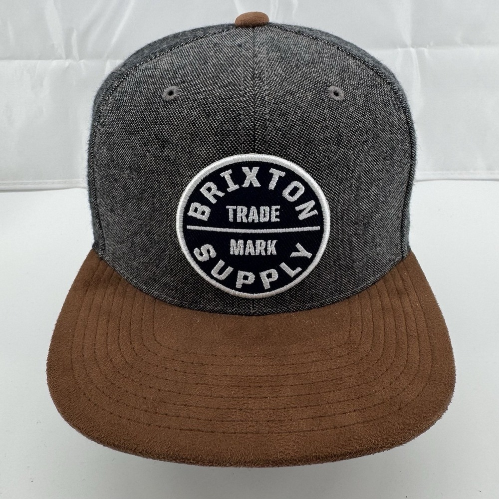 Brixton Supply Trademark Snapback Cap Multicolor One Size Adjustable Embroidered